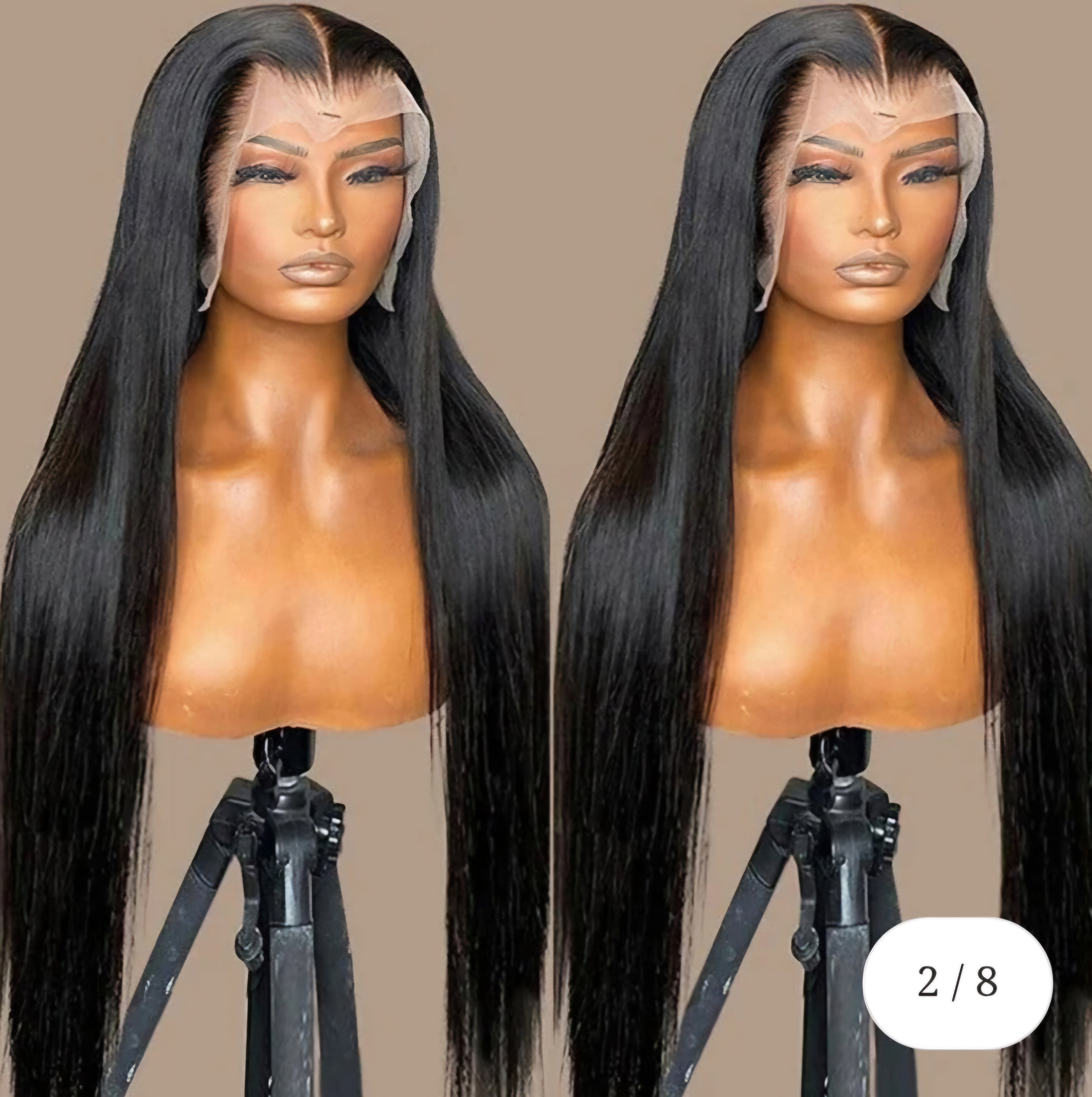 13x6 Lace Frontal Wig Pre Plucked Silky Straight Virgin Human Hair